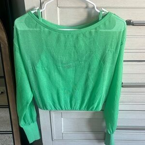 Express Bright Green Knit Top